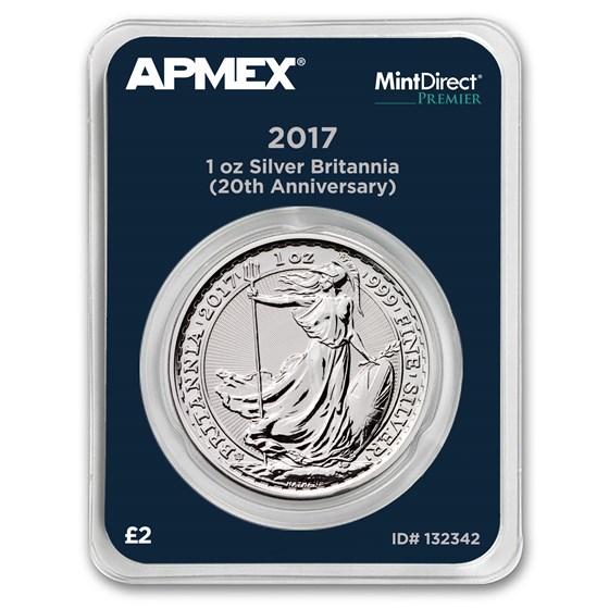 2017 1 oz Silver Britannia 20th Anniversary (MintDirect® Premier) 2017 1 oz Silver Britannia 20th Anniversary (MintDirect® Premier)